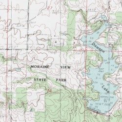 Moraine View State Park Mclean County Illinois Park Arrowsmith Usgs Topographic Map By Mytopo